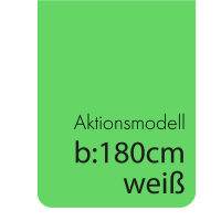 Hammerbacher Schreibtisch HS19 180x80cm Weiß/Silber - Aktionsmodell